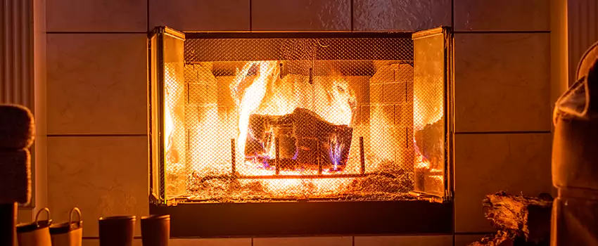 Mendota Hearth Landscape Fireplace Installation in Metairie, Louisiana